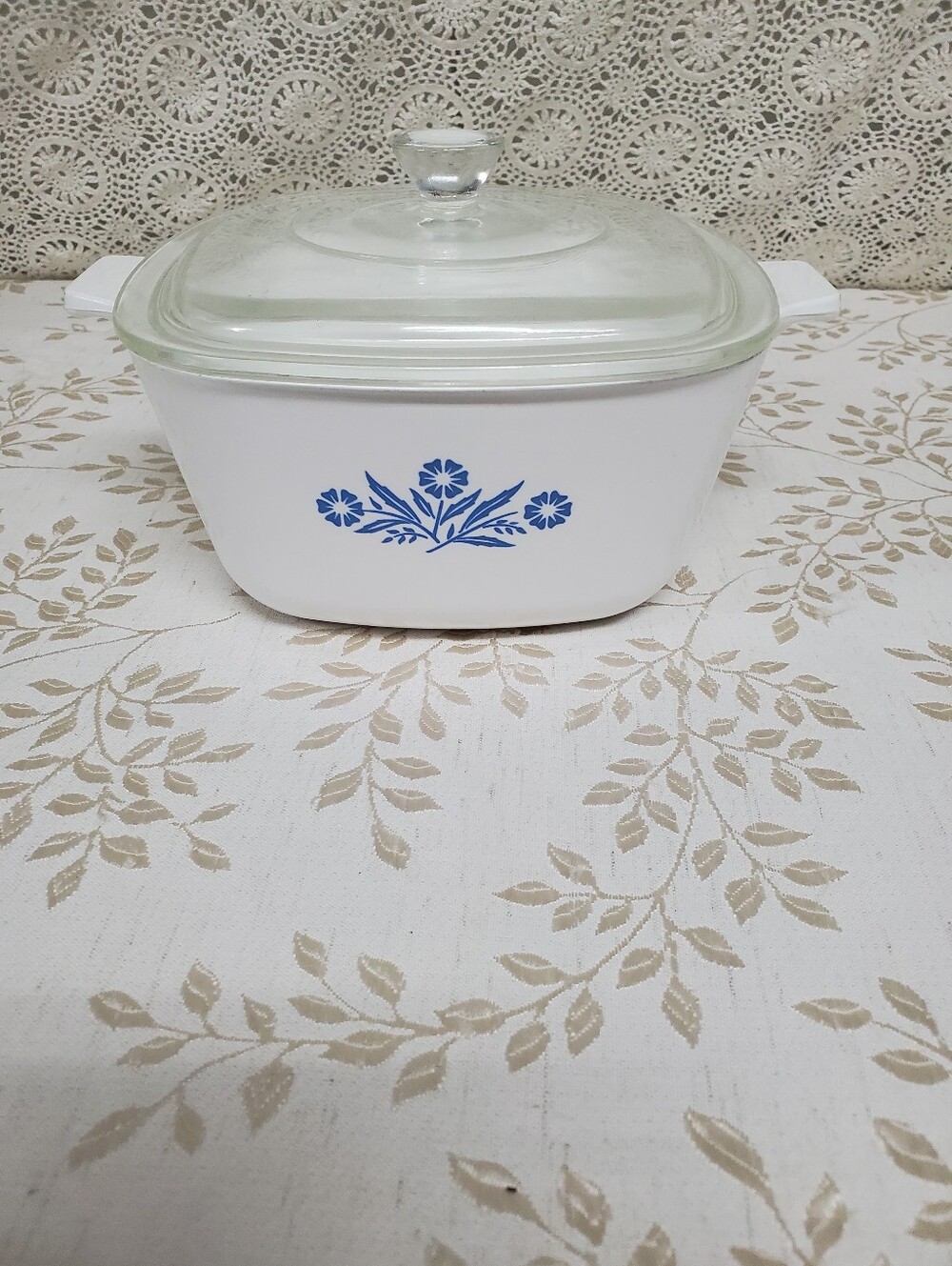 Vintage Corningware Casserole Small Medium 7" Square